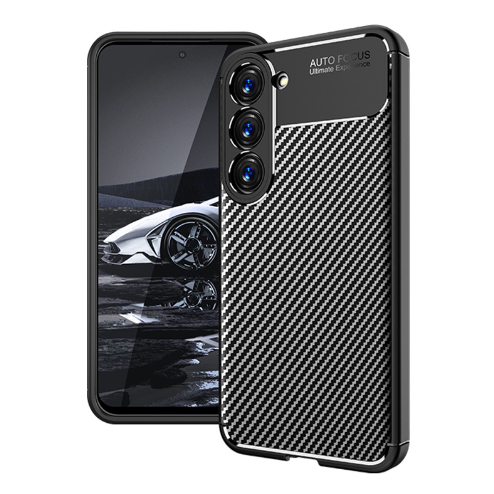  Samsung Galaxy S23 Skal Kolfiber Textur Blå