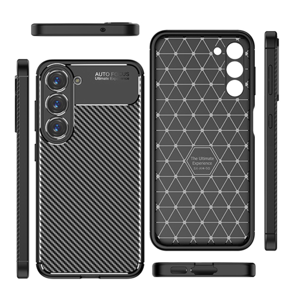  Samsung Galaxy S23 Skal Kolfiber Textur Blå