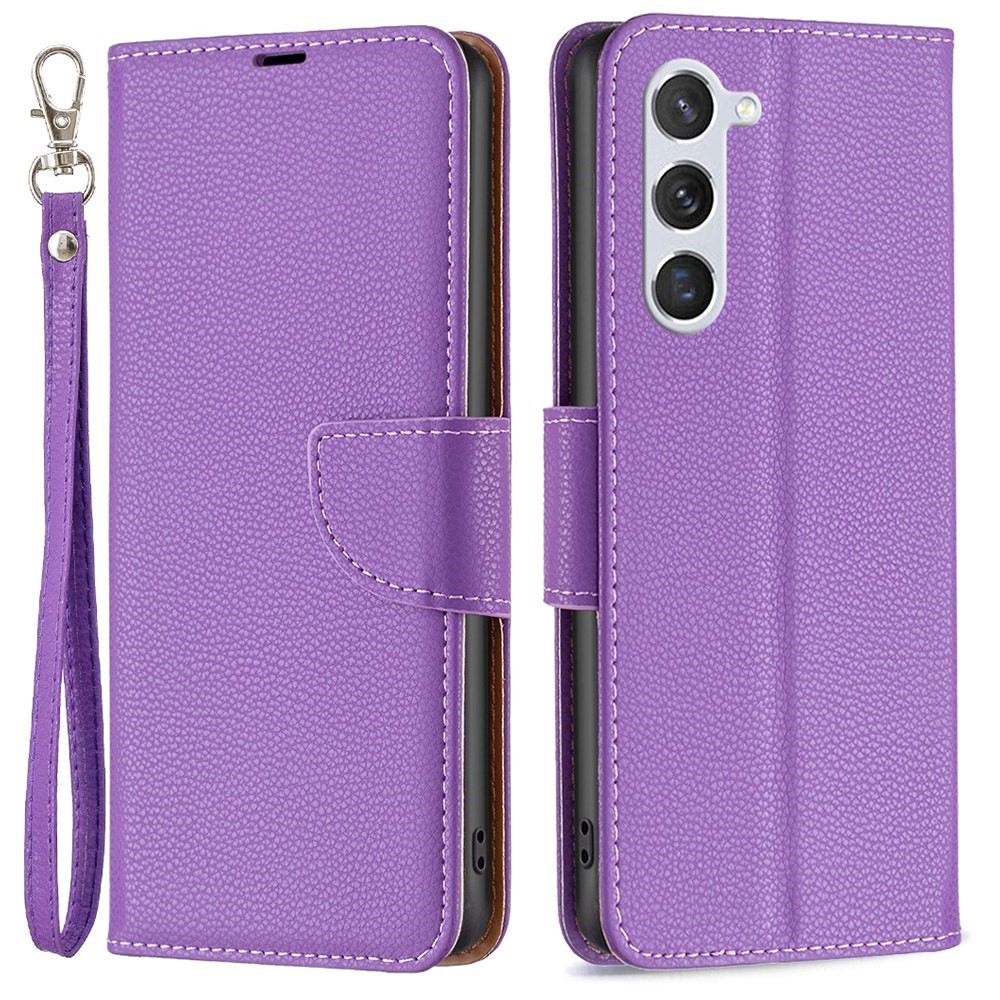  Samsung Galaxy S23 Fodral Litchi Shark Lila