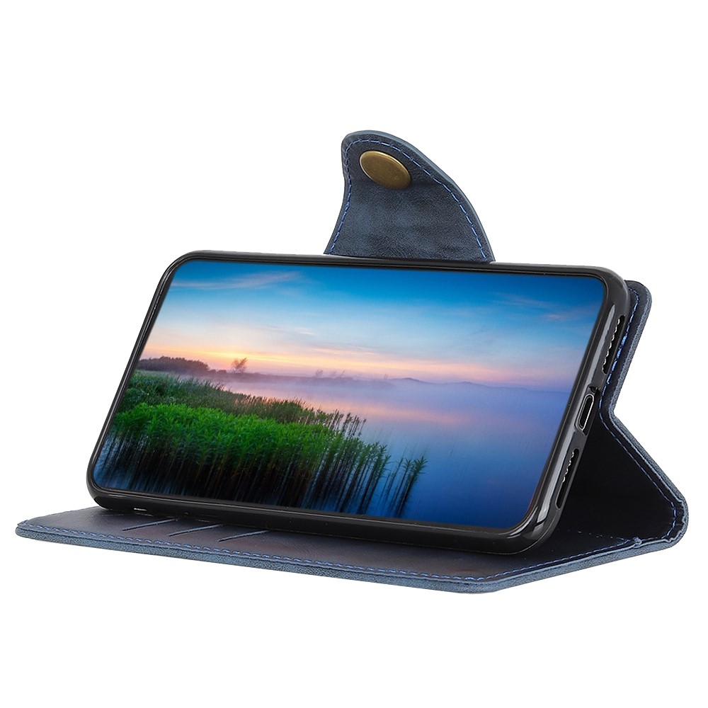  Samsung Galaxy S23 Fodral Med Magnetisk Mässing Blå