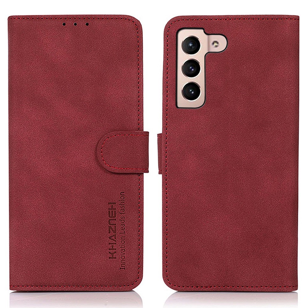 KHAZNEH KHAZNEH Samsung Galaxy S23 Fodral Retro Läder Röd