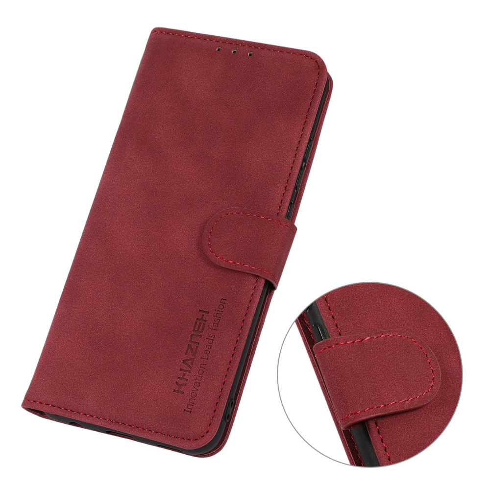 KHAZNEH KHAZNEH Samsung Galaxy S23 Fodral Retro Läder Röd