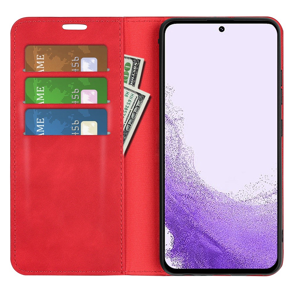  Samsung Galaxy S23 Flip Fodral Skin Touch Röd