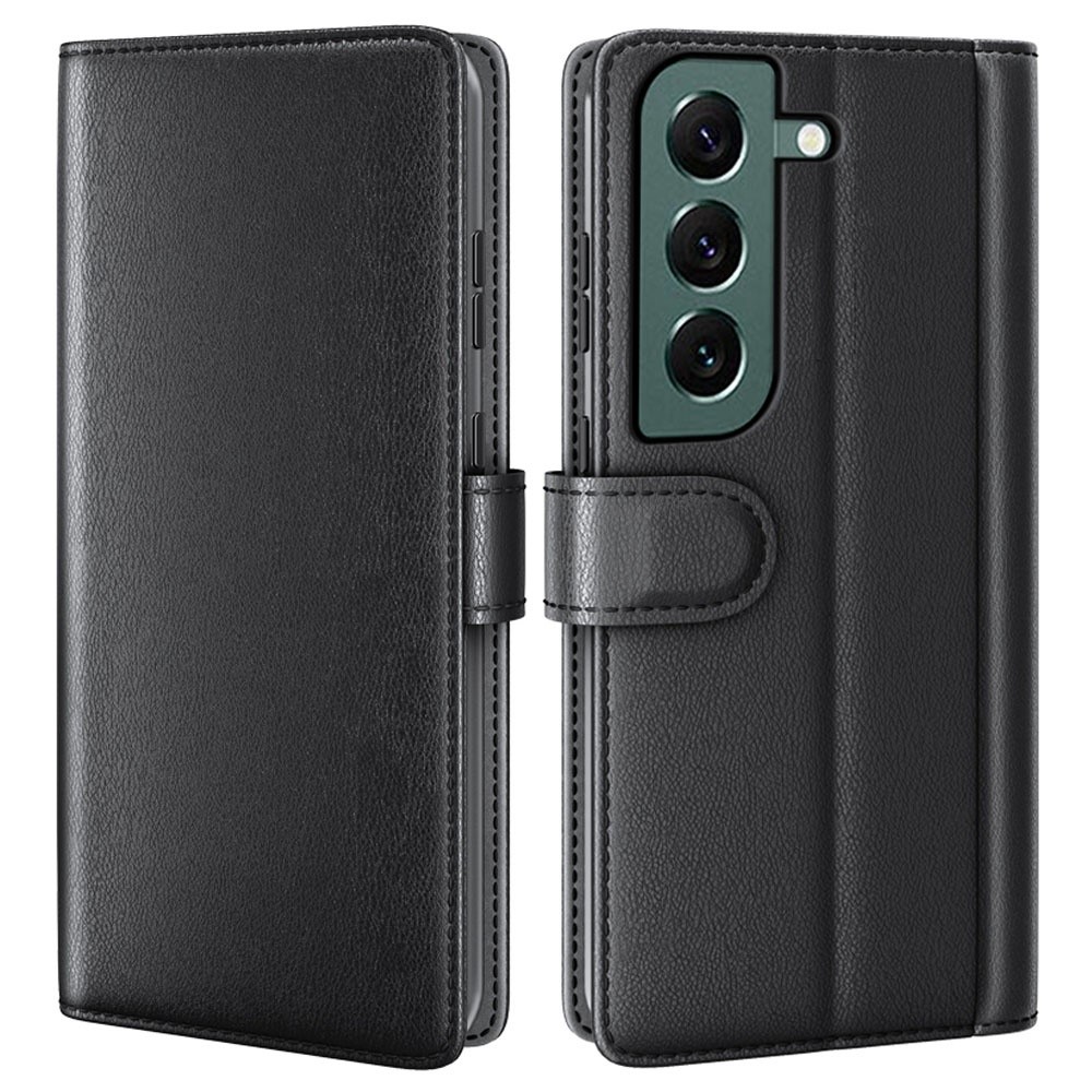  Samsung Galaxy S23 Fodral Premium Äkta Läder Svart