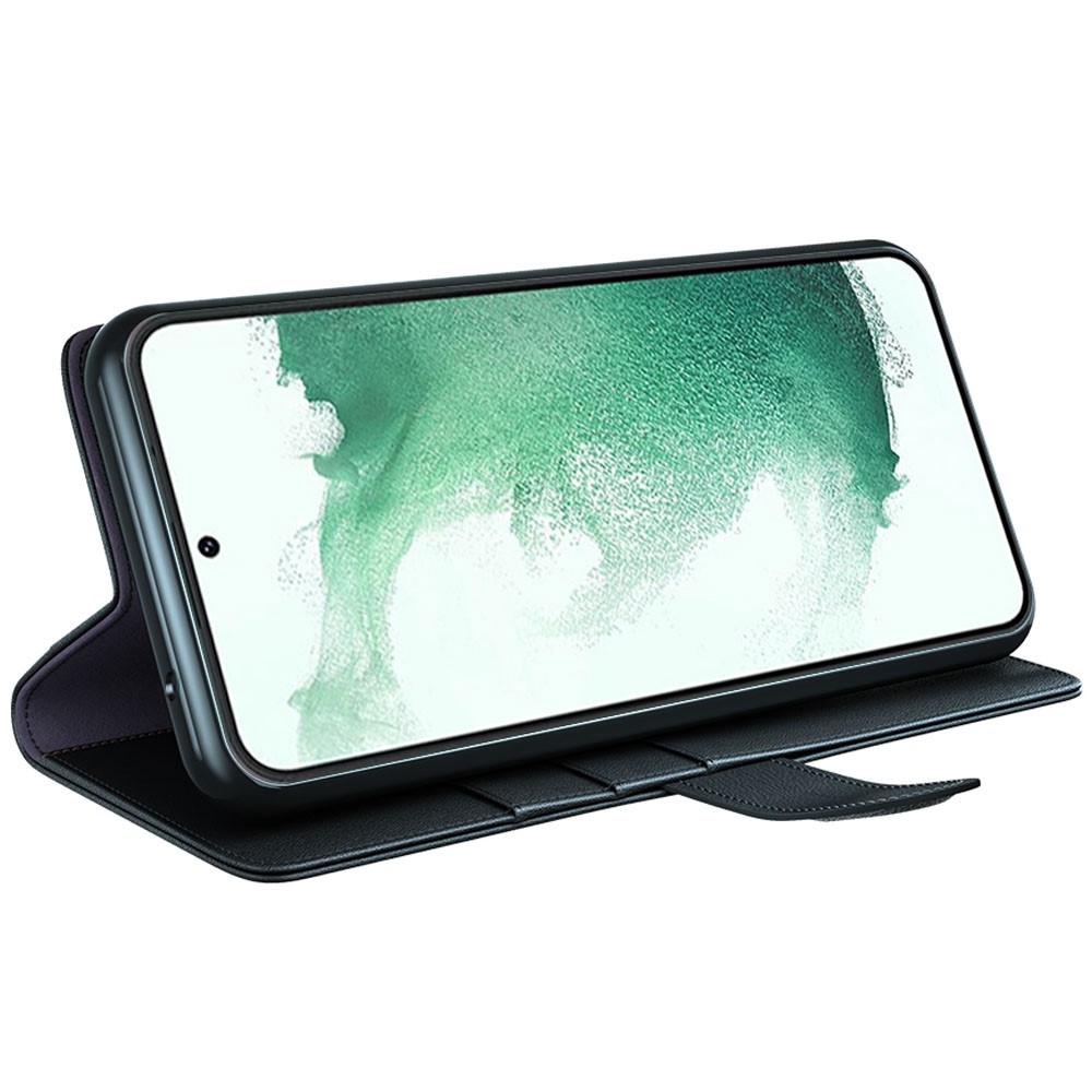  Samsung Galaxy S23 Fodral Premium Äkta Läder Svart