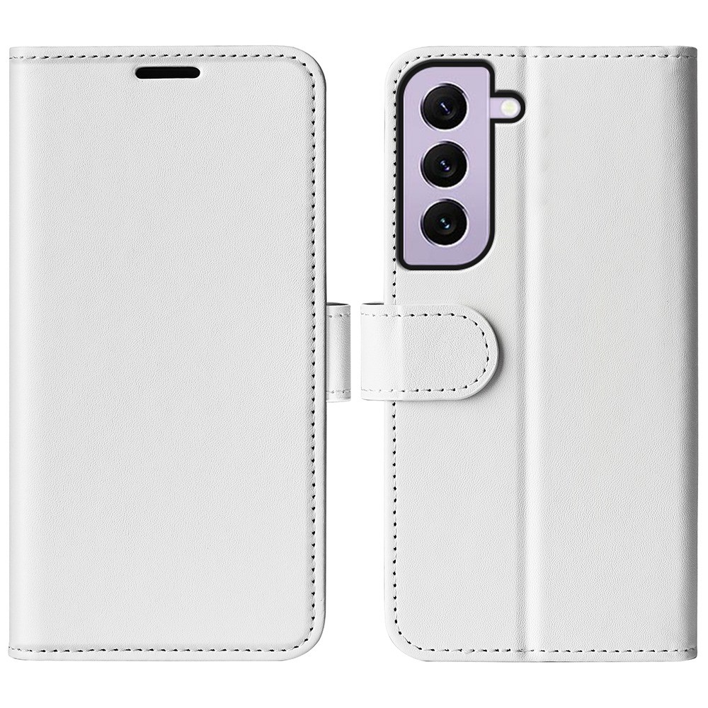  Samsung Galaxy S23 Fodral Crazy Horse Läder Vit