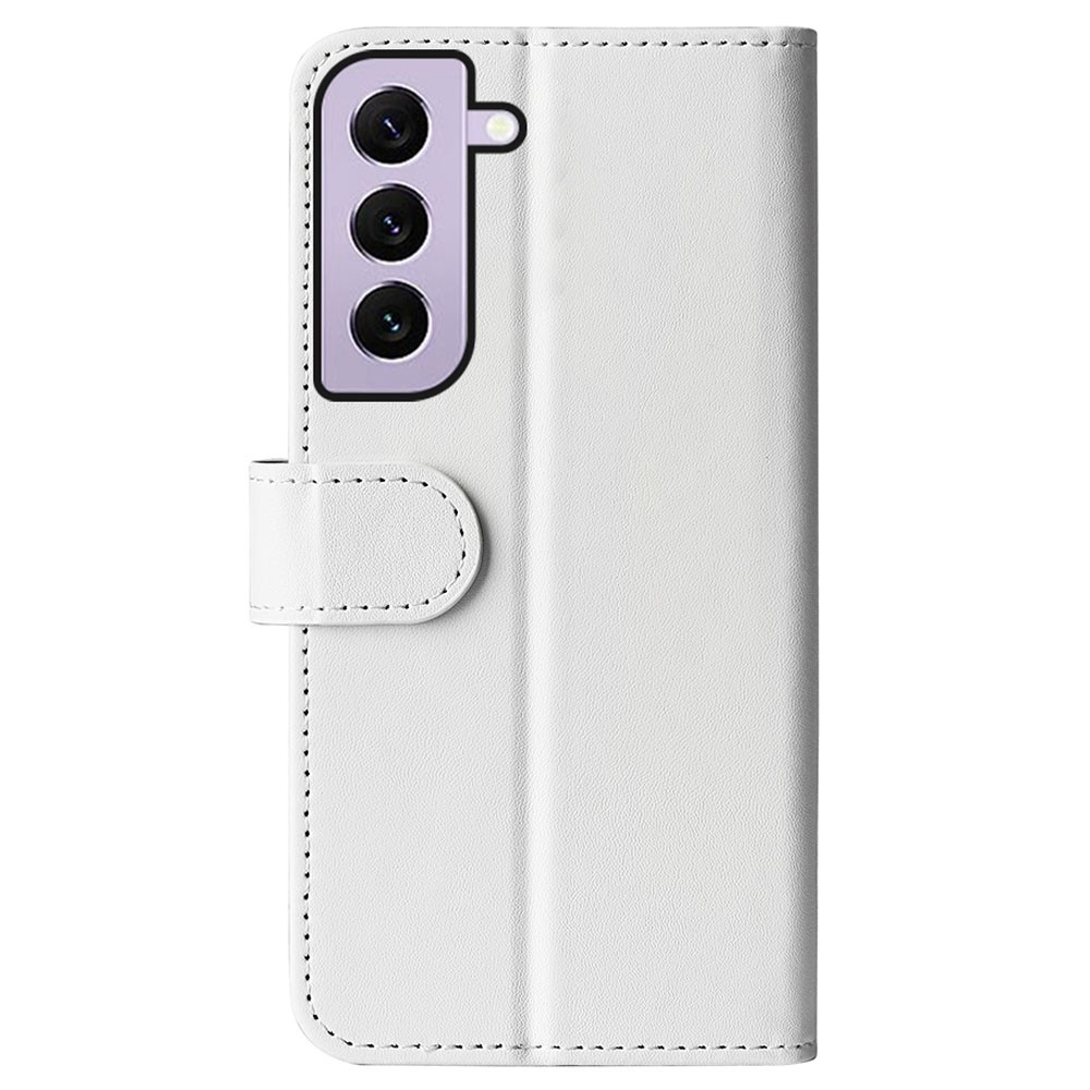  Samsung Galaxy S23 Fodral Crazy Horse Läder Vit