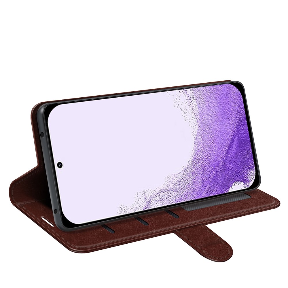  Samsung Galaxy S23 Fodral Crazy Horse Läder Brun