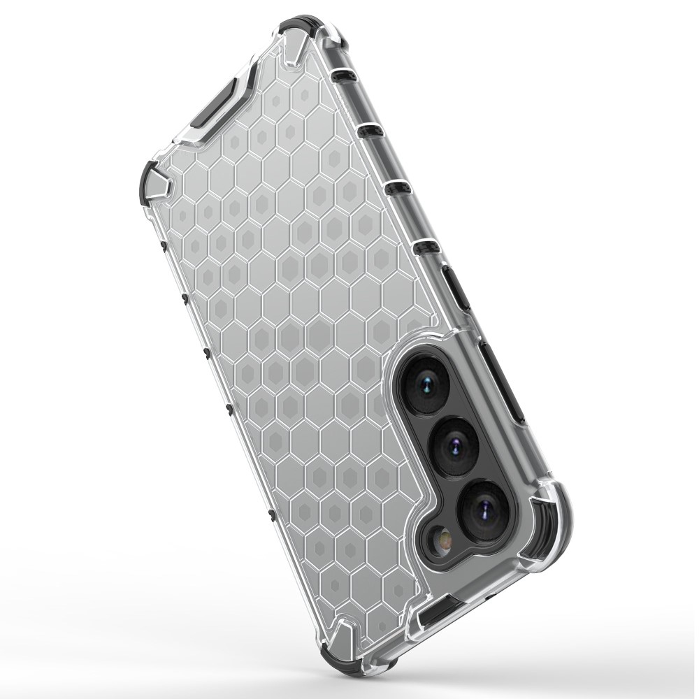  Samsung Galaxy S23 Skal Shockproof Honeycomb Textur Grå
