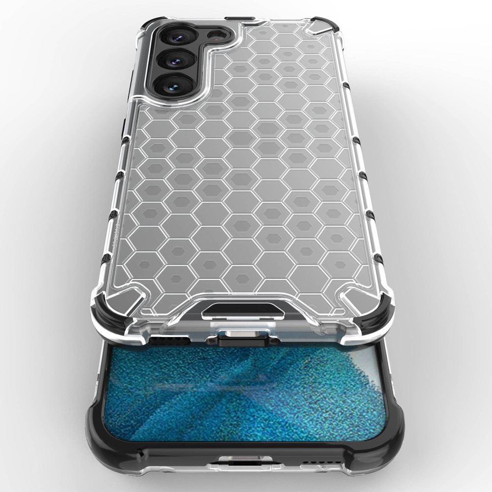  Samsung Galaxy S23 Skal Shockproof Honeycomb Textur Grå