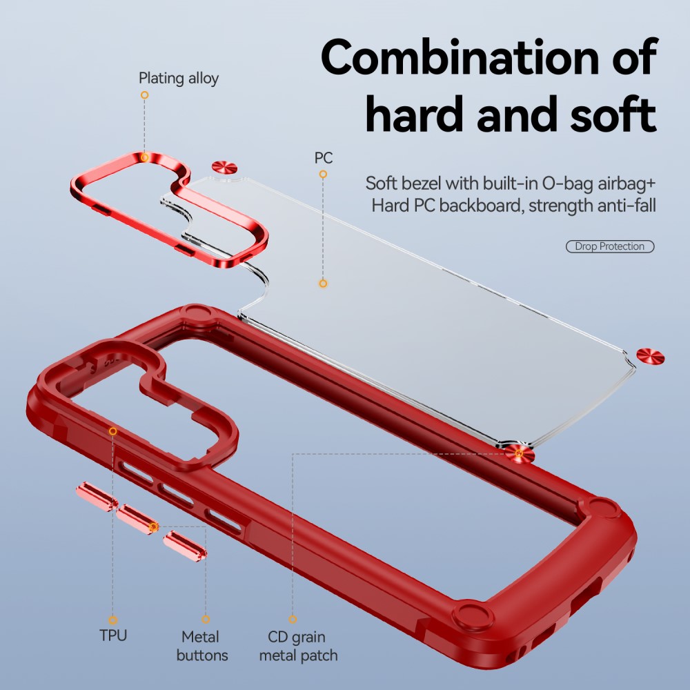  Samsung Galaxy S23 Skal Xtreme Shockproof Hybrid Röd
