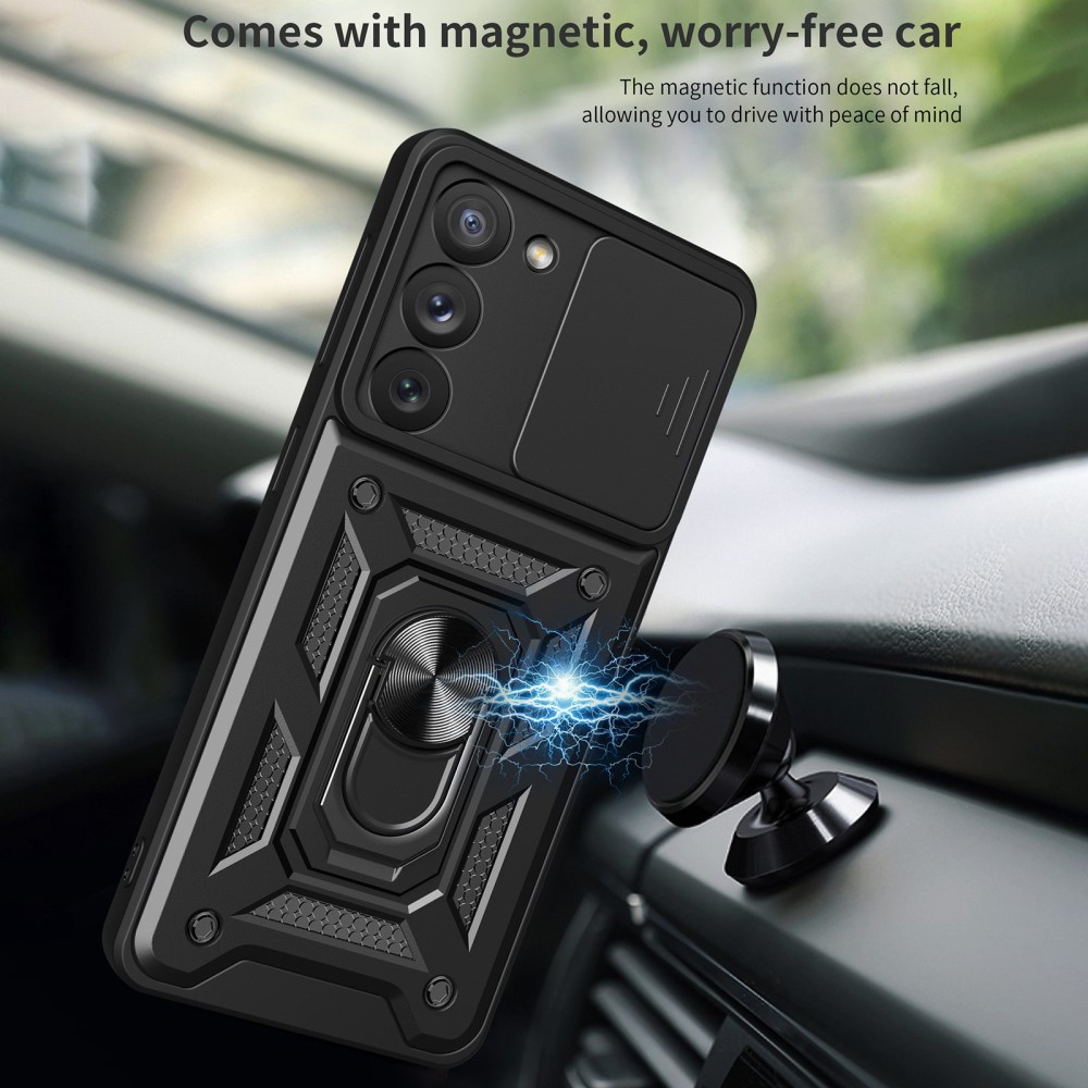  Samsung Galaxy S23 Skal CamShield Ring Hybrid Svart