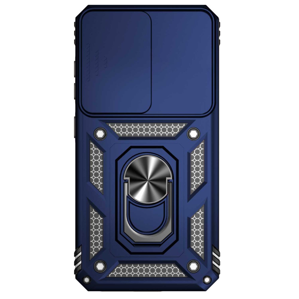  Samsung Galaxy S23 Skal Hybrid CamShield Ring Blå