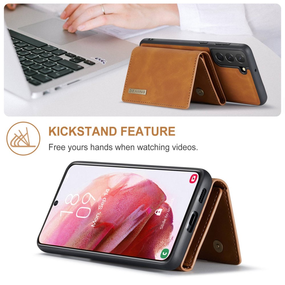 DG.MING DG.MING Galaxy S23 Skal Med Magnetisk Plånbok Brun