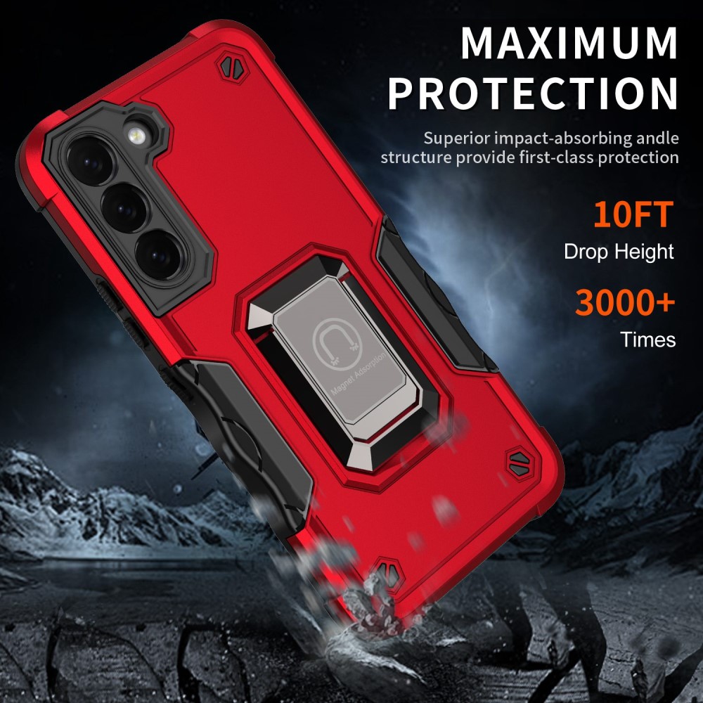  Samsung Galaxy S23 Skal Shockproof Ring Hybrid Blå