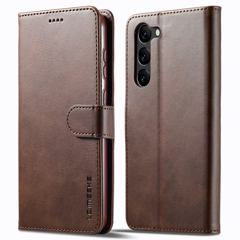 LC.IMEEKE LC.IMEEKE Samsung Galaxy S23 Fodral Läder Brun
