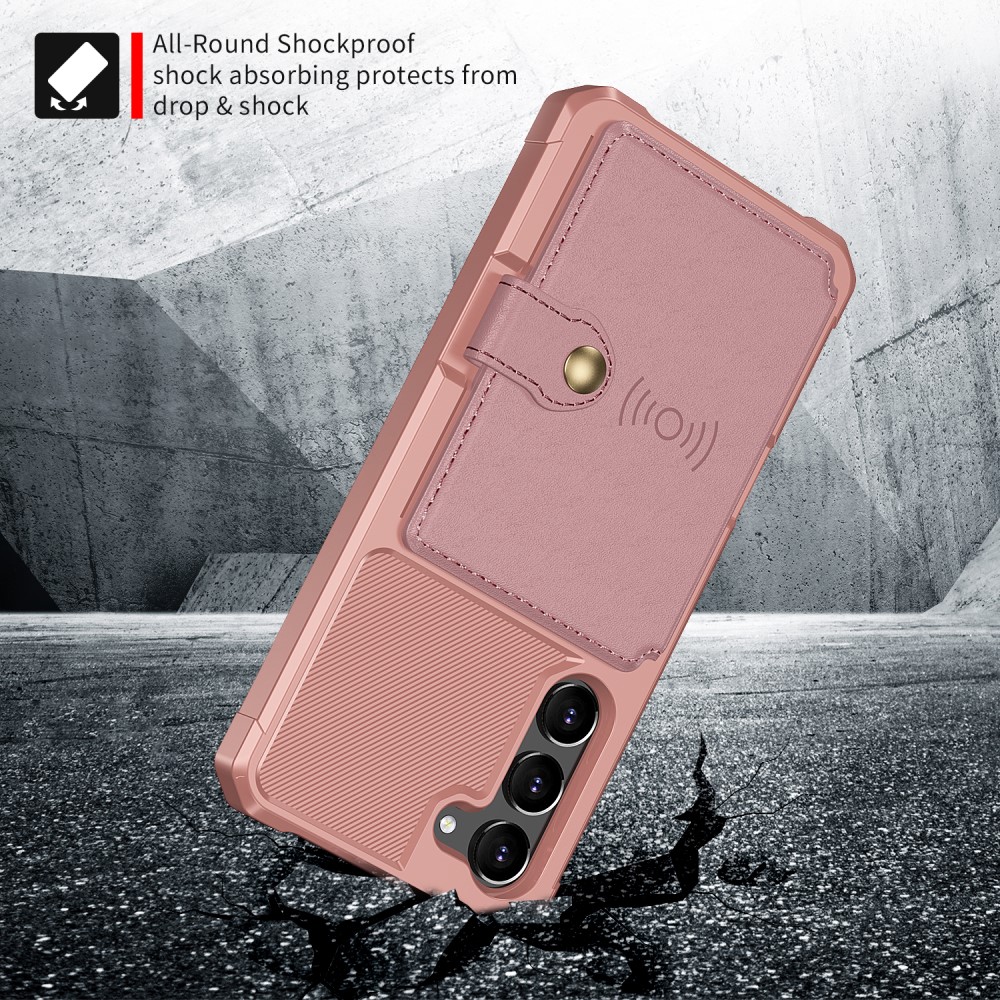  Samsung Galaxy S23 Skal Med Magnetisk Plånbok Rosé