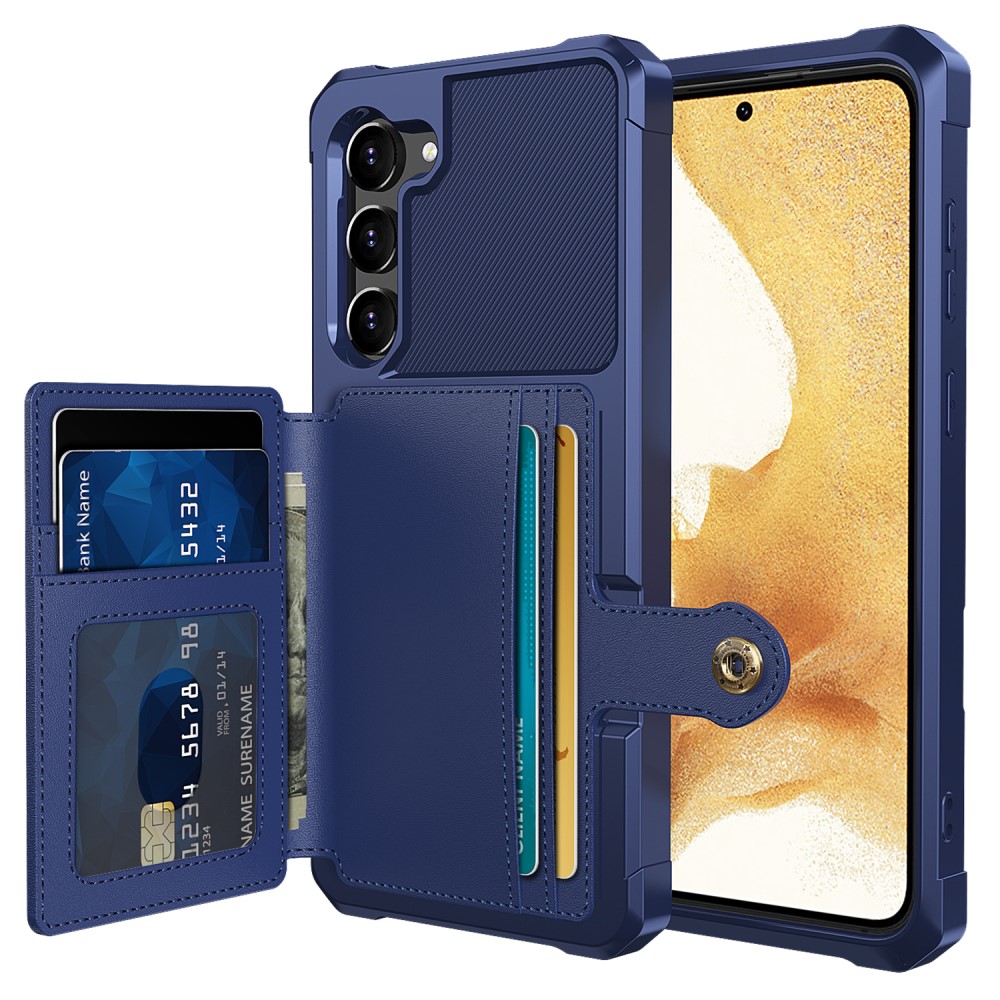  Samsung Galaxy S23 Skal Med Magnetisk Plånbok Blå