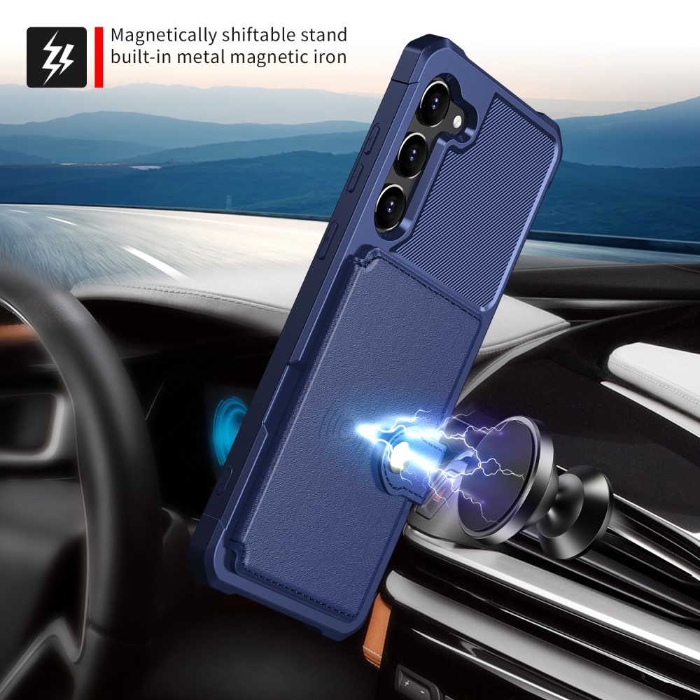  Samsung Galaxy S23 Skal Med Magnetisk Plånbok Blå