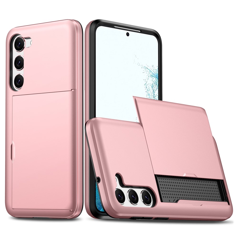  Samsung Galaxy S23 Skal Med Korthållare Roséguld