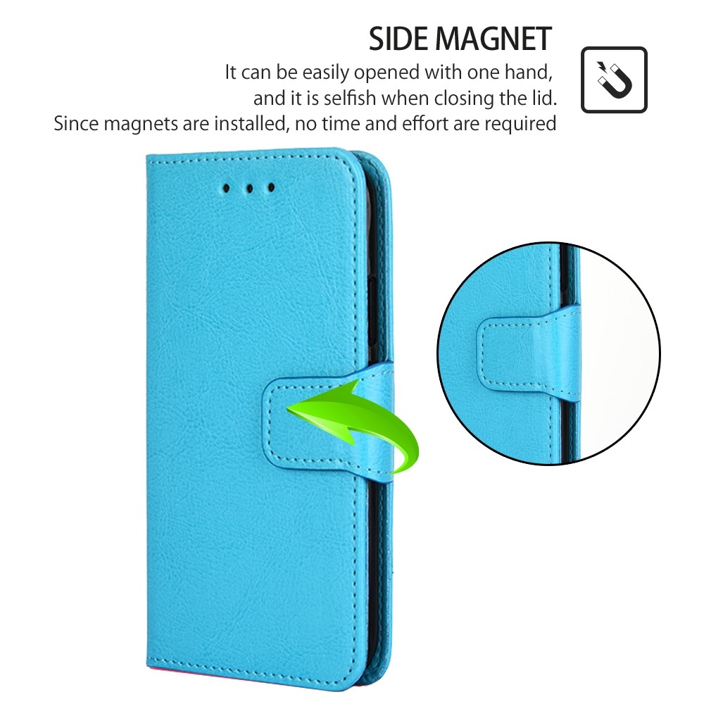  Samsung Galaxy S23 Fodral Läder Ljus Blå