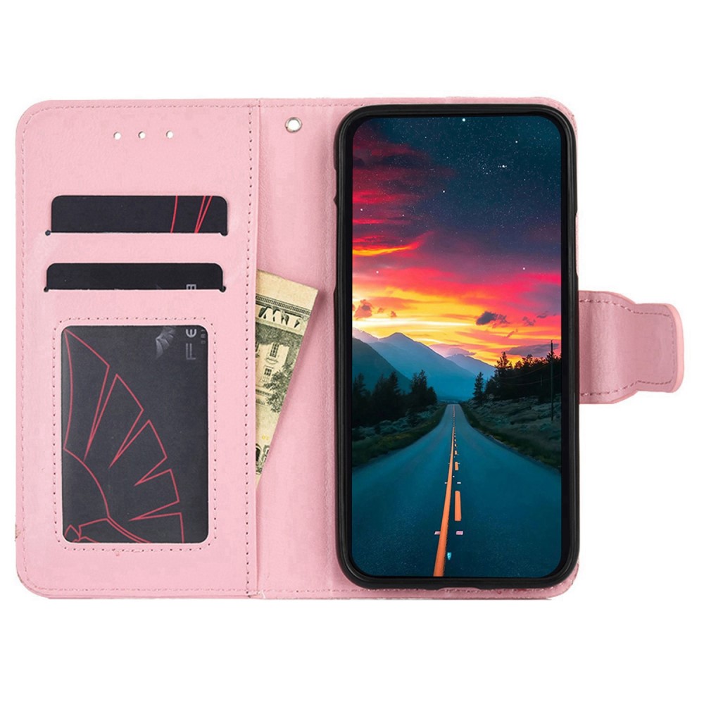  Samsung Galaxy S23 Fodral Läder Ljus Rosa
