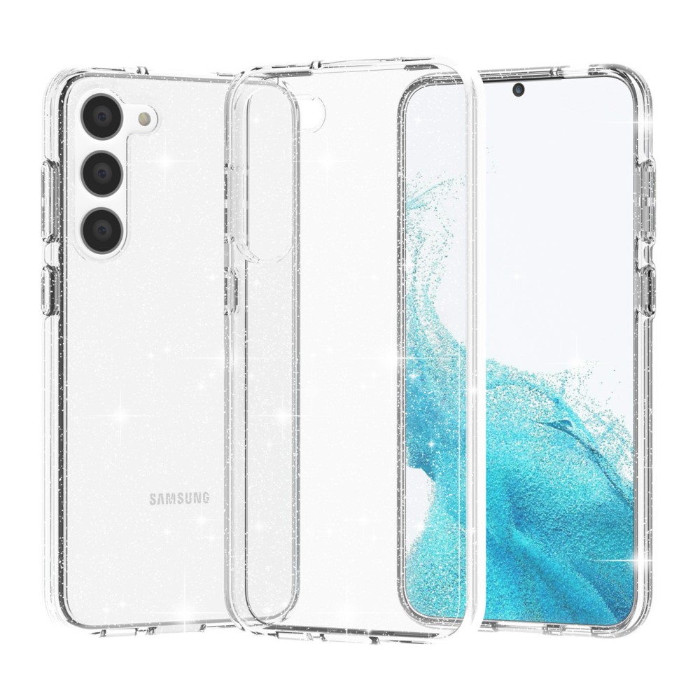  Samsung Galaxy S23 Plus Skal Glitter Hybrid Transparent