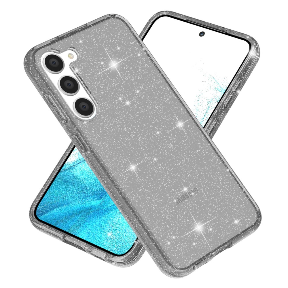  Samsung Galaxy S23 Plus Skal Glitter Hybrid Grå