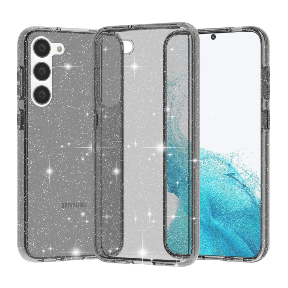  Samsung Galaxy S23 Plus Skal Glitter Hybrid Grå