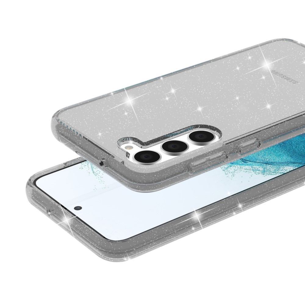  Samsung Galaxy S23 Plus Skal Glitter Hybrid Grå