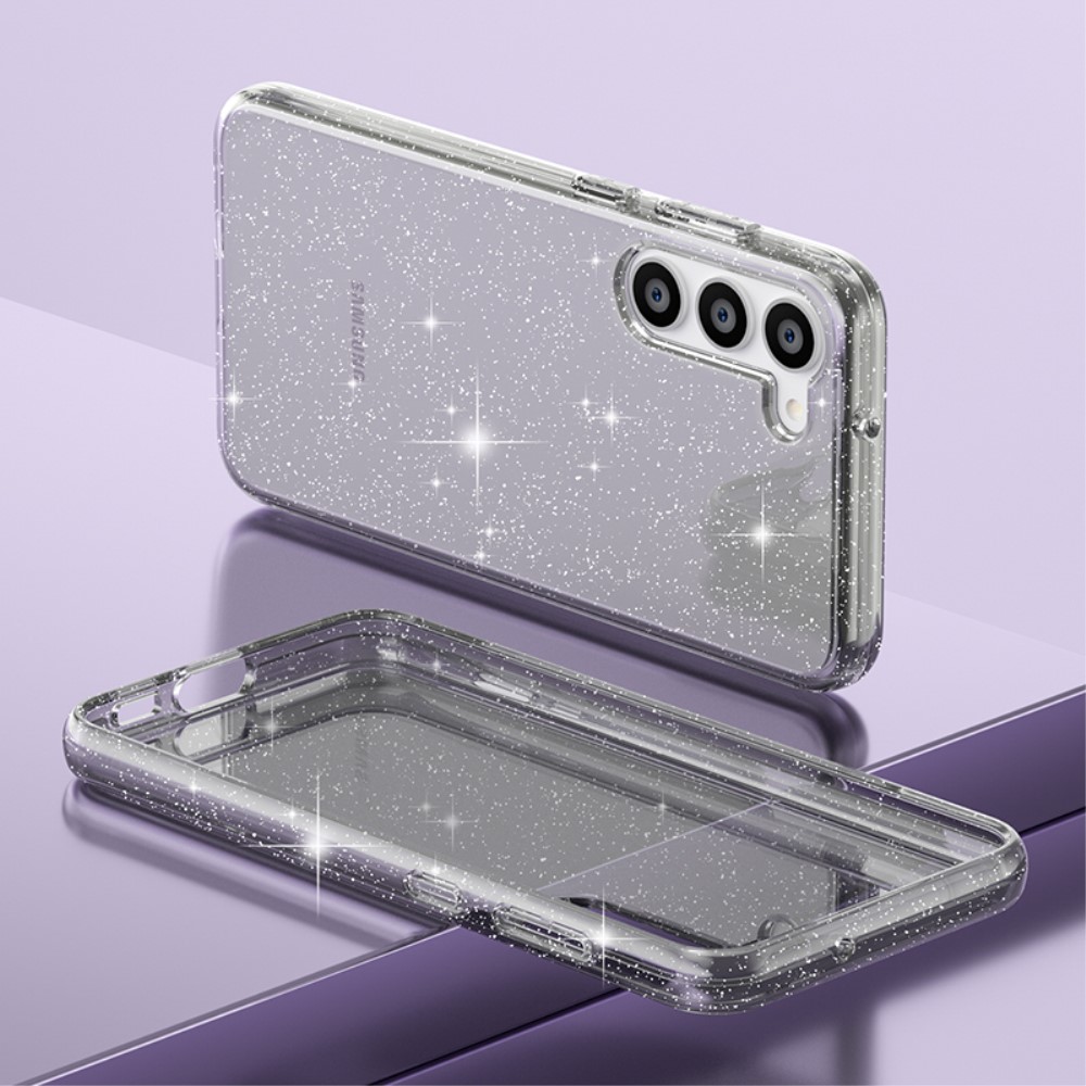  Samsung Galaxy S23 Plus Skal Glitter Hybrid Grå