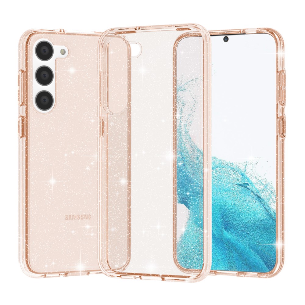  Samsung Galaxy S23 Plus Skal Glitter Hybrid Guld