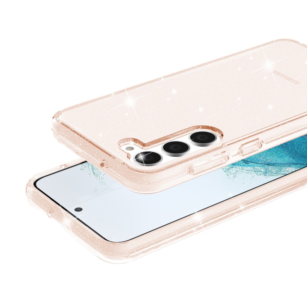  Samsung Galaxy S23 Plus Skal Glitter Hybrid Guld