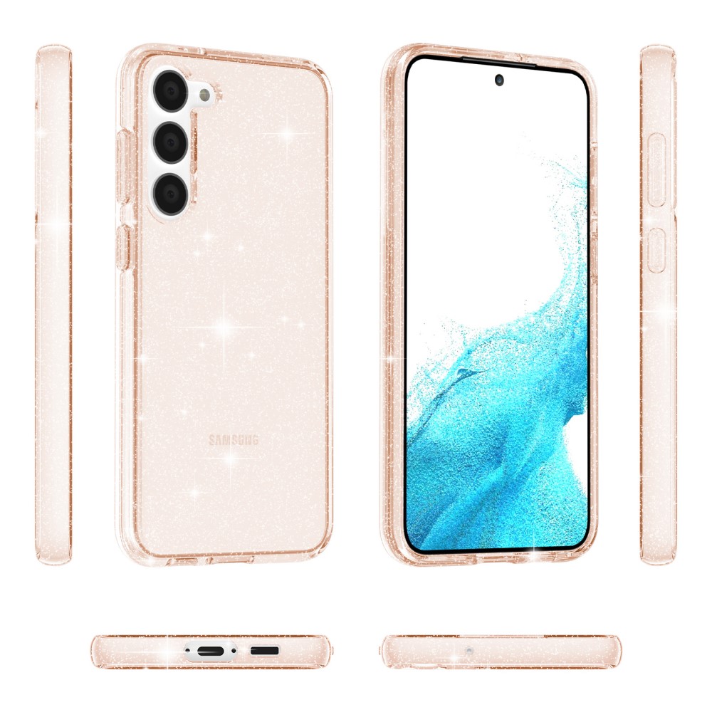  Samsung Galaxy S23 Plus Skal Glitter Hybrid Guld