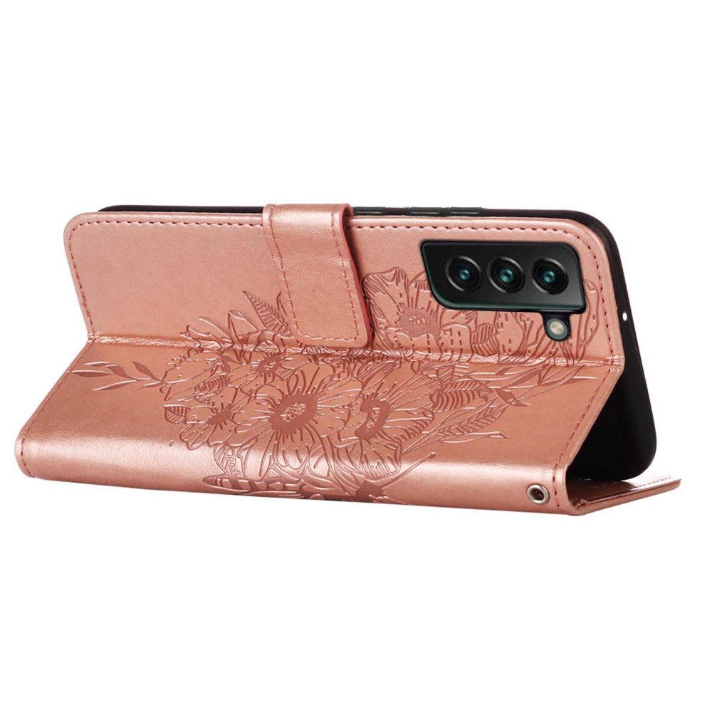  Samsung Galaxy S23 Plus Fodral Fjäril Roséguld