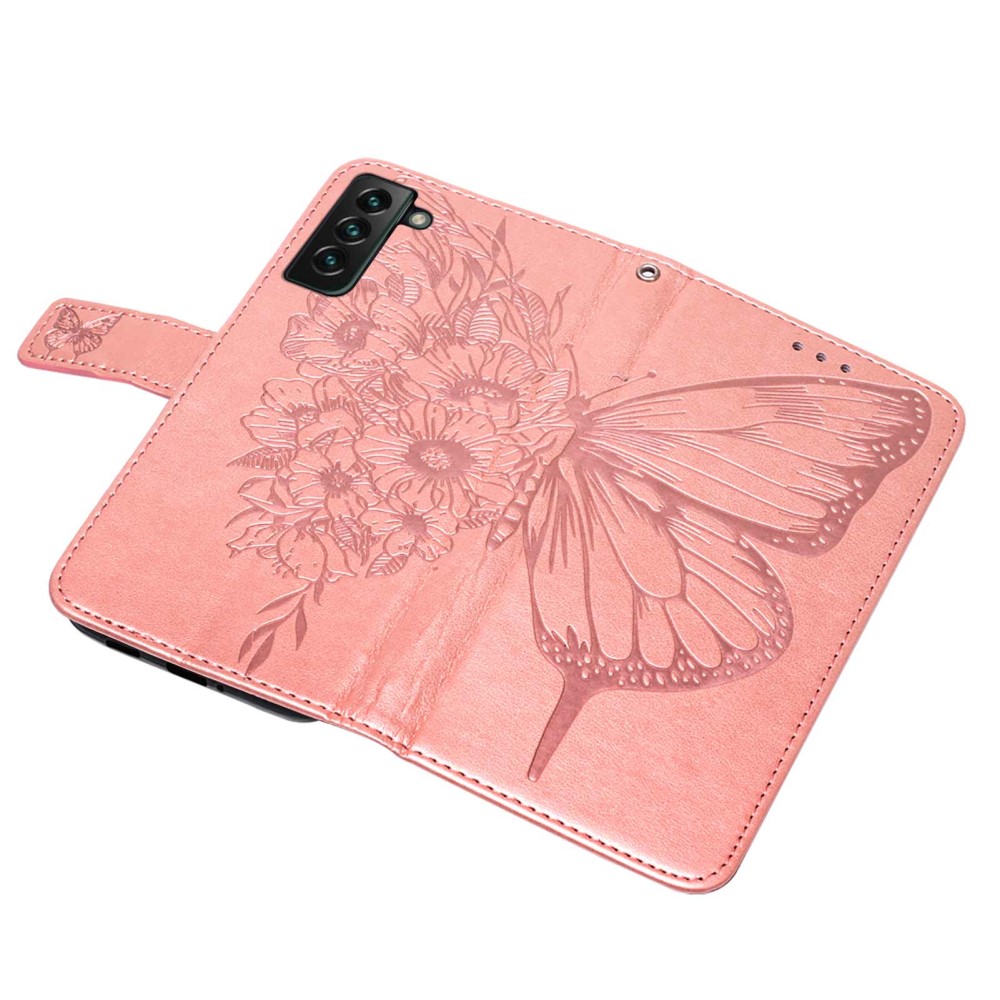  Samsung Galaxy S23 Plus Fodral Fjäril Roséguld