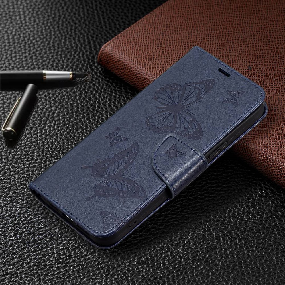  Samsung Galaxy S23 Plus Fodral Fjärilar Mörk Blå