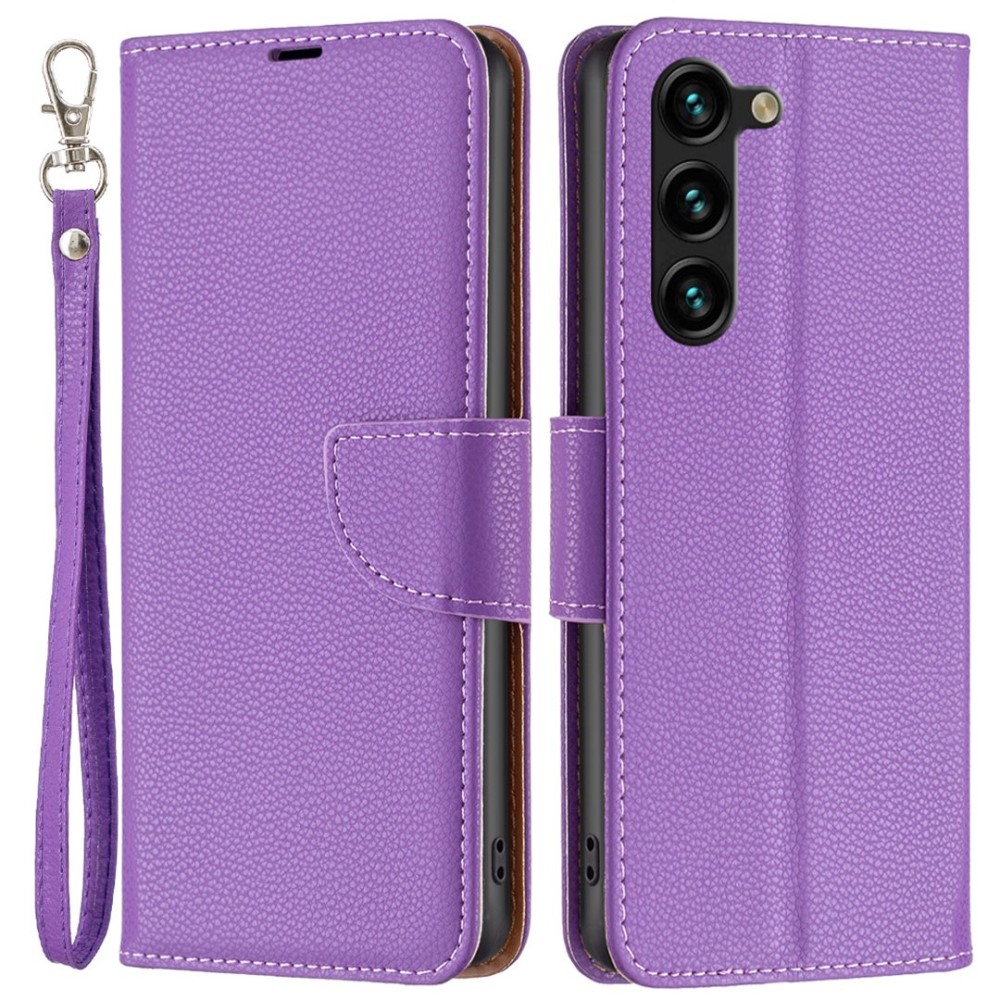  Samsung Galaxy S23 Plus Fodral Litchi Shark Lila