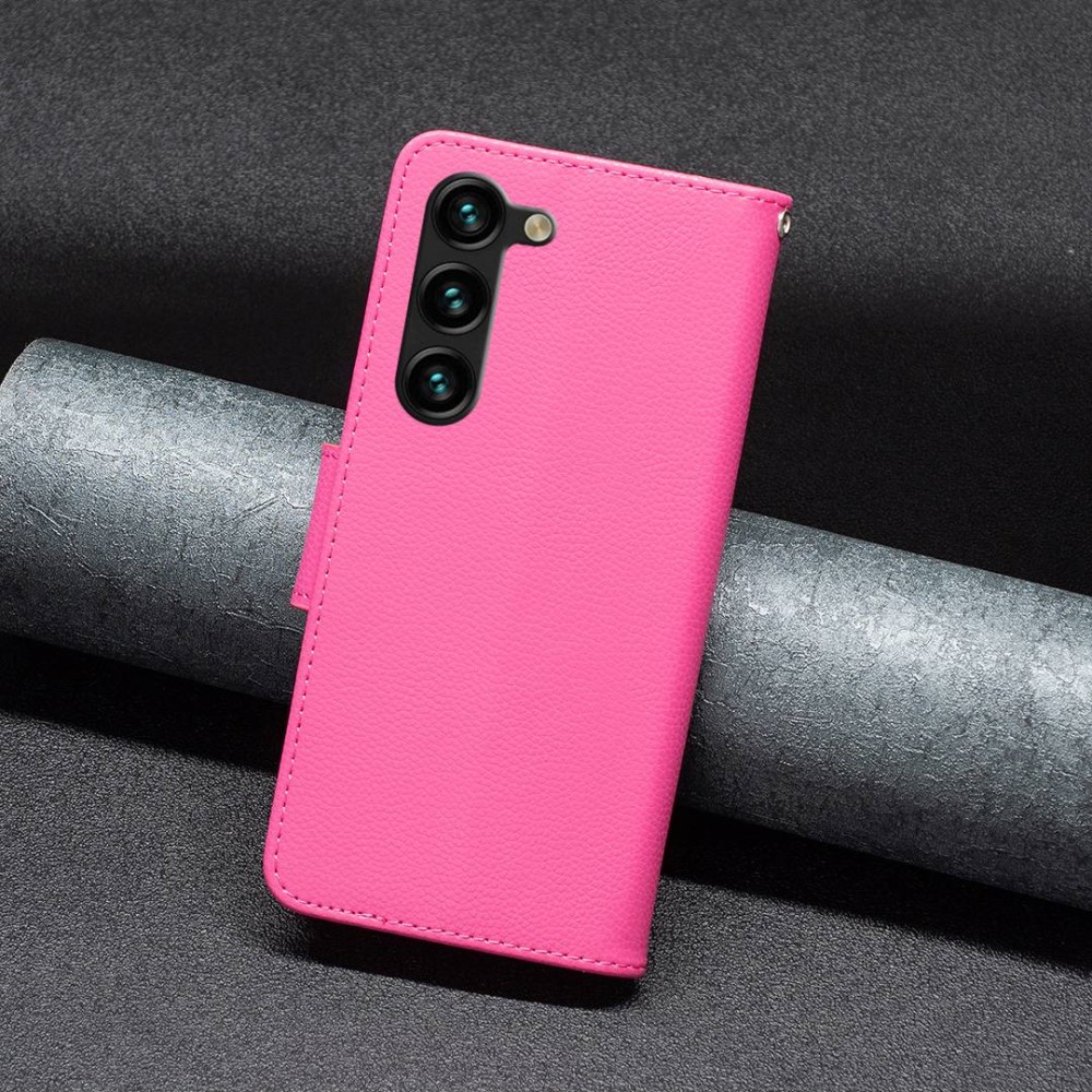  Samsung Galaxy S23 Plus Fodral Litchi Shark Rosa