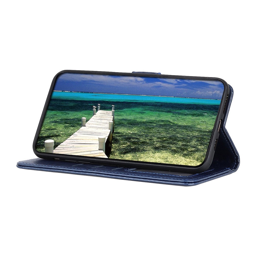  Samsung Galaxy S23 Plus Fodral Crazy Horse Läder Blå