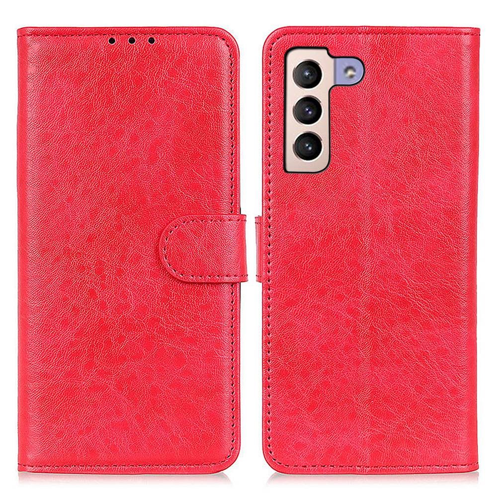  Samsung Galaxy S23 Plus Fodral Crazy Horse Läder Röd