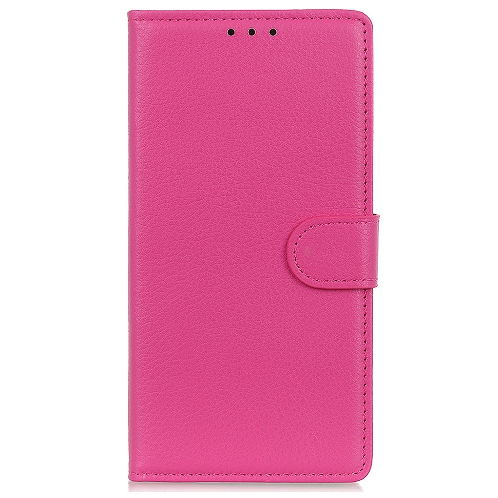  Samsung Galaxy S23 Plus Fodral Litchi Läder Rosa