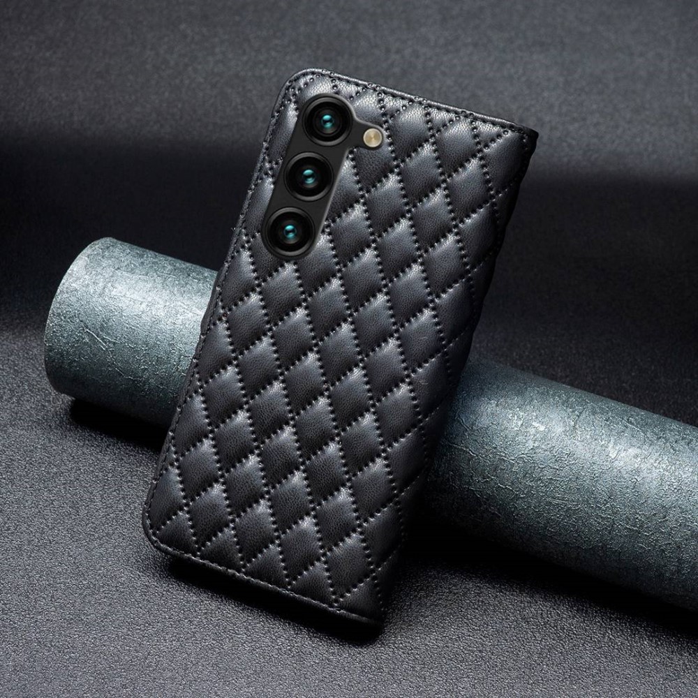  Samsung Galaxy S23 Plus Fodral Diamond Textur Svart