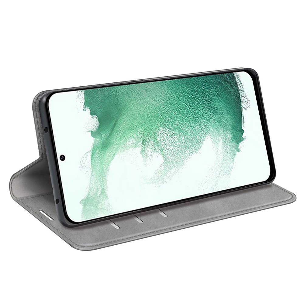  Samsung Galaxy S23 Plus Flip Fodral Skin Touch Grå
