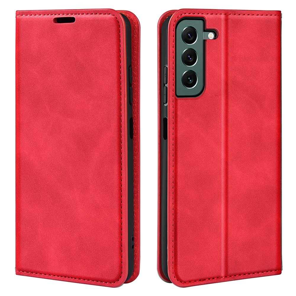  Samsung Galaxy S23 Plus Flip Fodral Skin Touch Röd