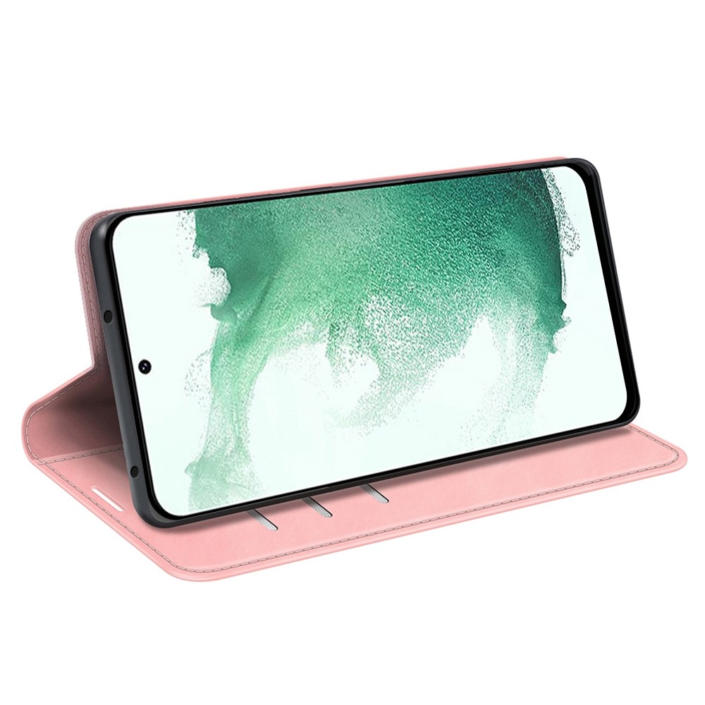  Samsung Galaxy S23 Plus Flip Fodral Skin Touch Ljus Rosa