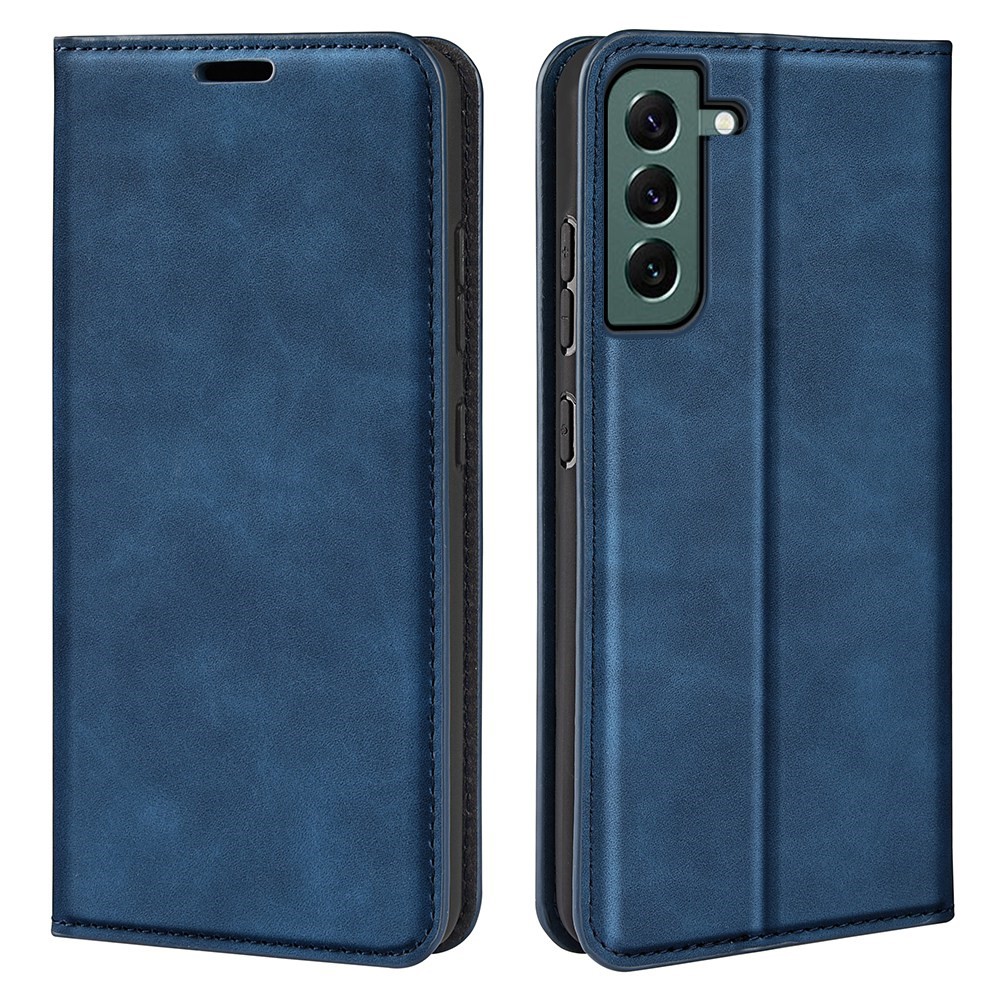  Samsung Galaxy S23 Plus Flip Fodral Skin Touch Blå