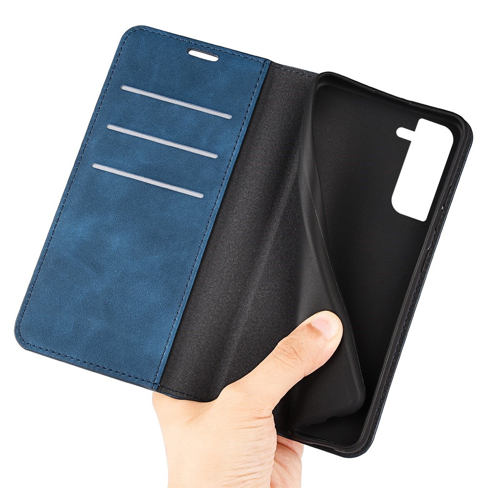  Samsung Galaxy S23 Plus Flip Fodral Skin Touch Blå