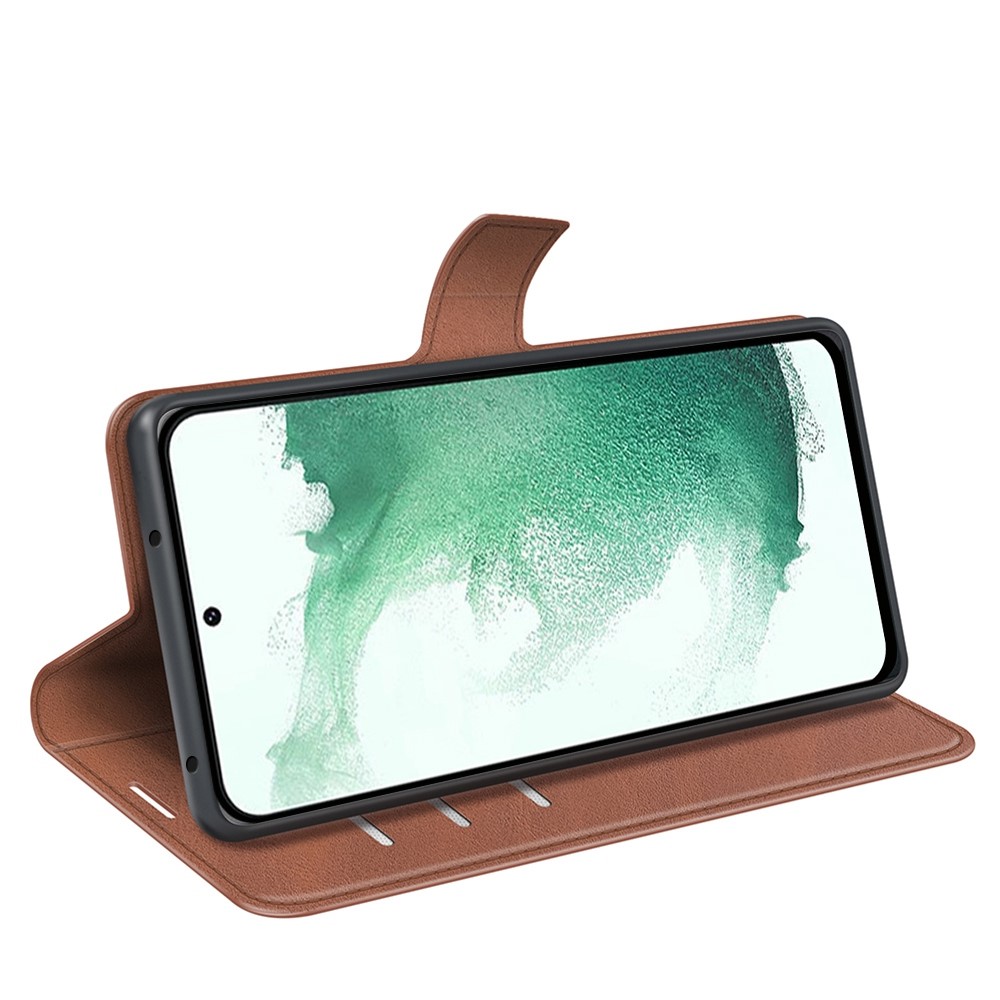 Samsung Galaxy S23 Plus Fodral Solid Läder Brun