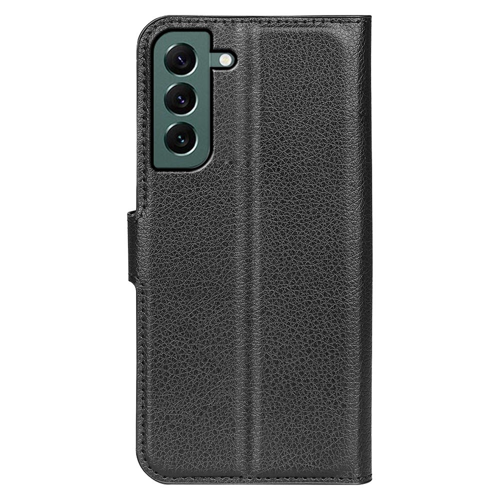  Samsung Galaxy S23 Plus Fodral Litchi Läder Svart